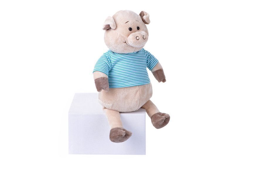 Мягкая игрушка Same Toy Свинка в тельняшке (голубой) (35 см) THT715 фото