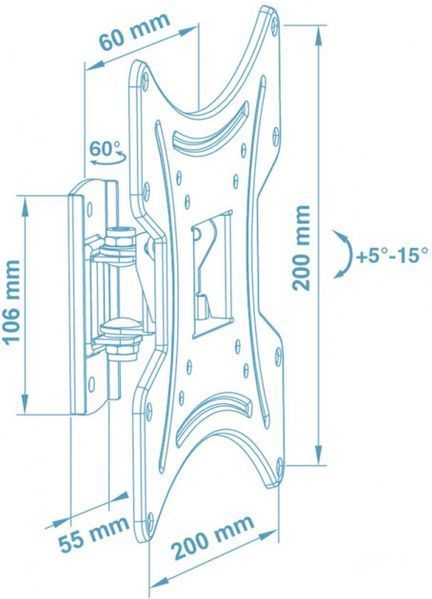Кронштейн для ТВ Walfix R-323B R-323B фото