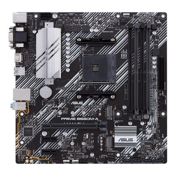 ASUS Материнcкая плата PRIME B550M-A/CSM sAM4 B550 4xDDR4 M.2 HDMI-DVI-VGA CSM mATX 90MB14I0-M0EAYC фото