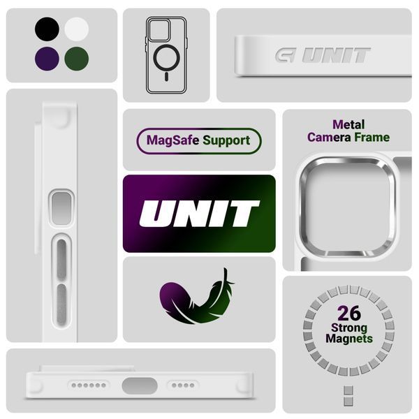 Накладка ArmorStandart Unit MagSafe для Apple iPhone 15 Matte Clear Silver (ARM69348) ARM69348 фото