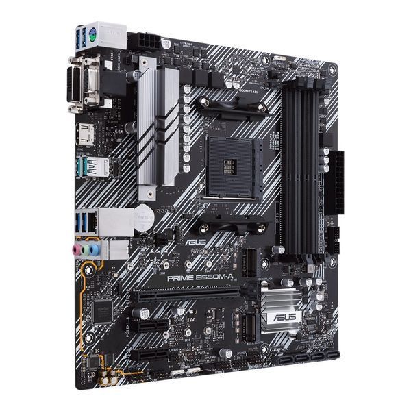 ASUS Материнcкая плата PRIME B550M-A/CSM sAM4 B550 4xDDR4 M.2 HDMI-DVI-VGA CSM mATX 90MB14I0-M0EAYC фото