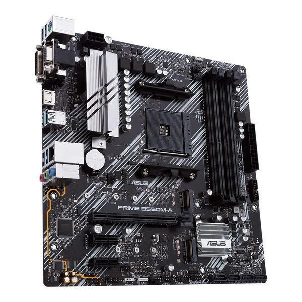 ASUS Материнcкая плата PRIME B550M-A/CSM sAM4 B550 4xDDR4 M.2 HDMI-DVI-VGA CSM mATX 90MB14I0-M0EAYC фото