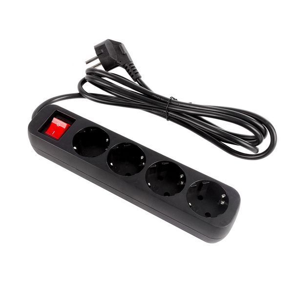 Мережевий фільтр СolorWay 4 розетки/2M Black (CW-PSEA42BK) CW-PSEA42BK фото