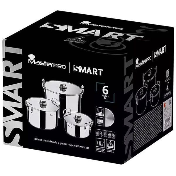 Набір посуду MasterPro Smart 3,14/6,5/11,6 л 6 предметів (BGMP-2145) BGMP-2145 фото