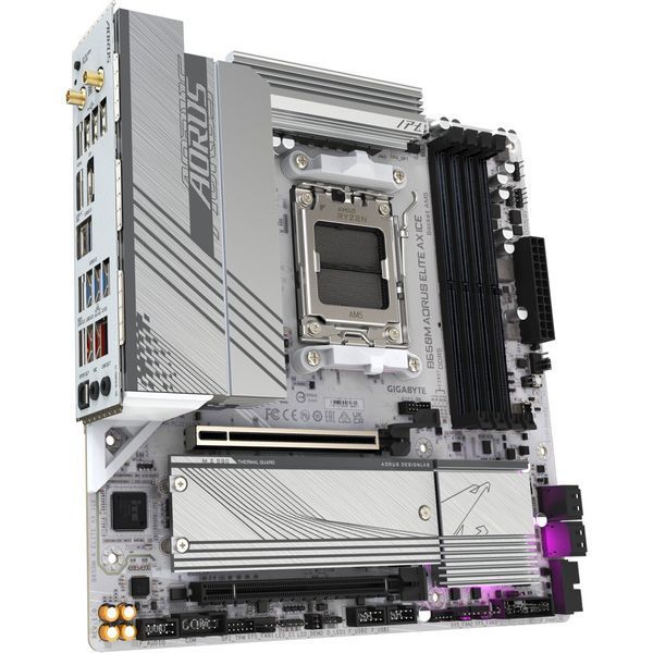 Материнська плата GIGABYTE B650M AORUS ELITE AX ICE (B650M A ELITE AX ICE) B650M A ELITE AX ICE фото