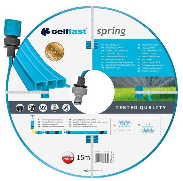 Шланг садовий Cellfast SPRING зрошувальний перфорований 15м 19-022 фото
