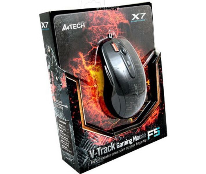 Мишка A4tech F5 V-Track USB чорна 4711421882828 фото