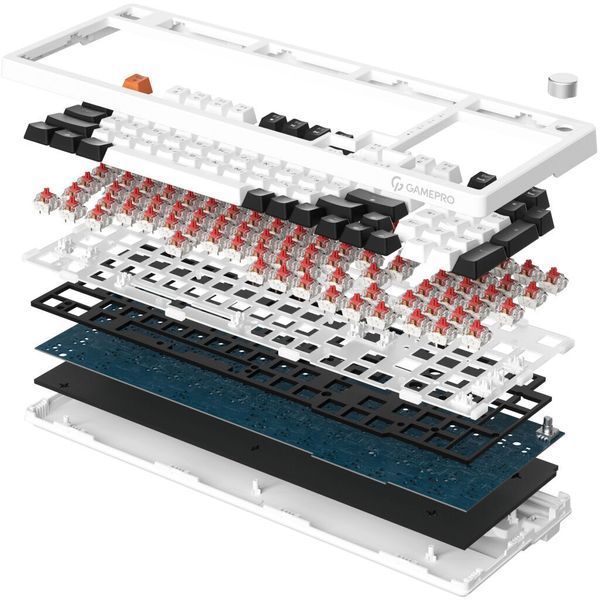 Клавіатура GamePro MK170W Hot-Swap Red Swich RGB USB UA White (MK170W) MK170W фото