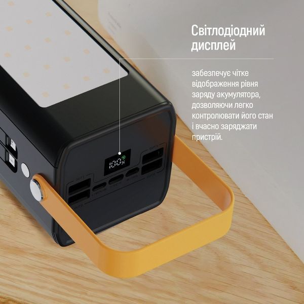 Универсальная батарея ColorWay 80000mAh LCD/Lamp (USB QC3.0 + USB-C Power Delivery 22.5W) Black (CW-PB800LPA8BK-PDD) CW-PB800LPA8BK-PDD фото