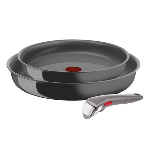 Набір посуду Tefal Ingenio Renew, знімна ручка, 3предмети, алюміній, бакеліт, сірий L2609502 фото