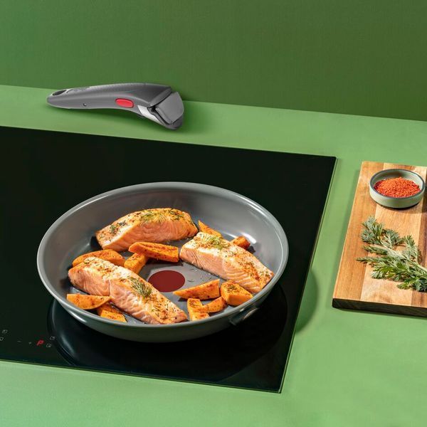 Набір посуду Tefal Ingenio Renew, знімна ручка, 3предмети, алюміній, бакеліт, сірий L2609502 фото