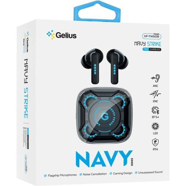 Навушники TWS Gelius NavyStrike GP-TWS039 Black GP-TWS039 Black фото