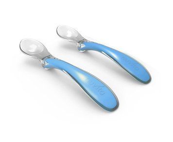 Набор силиконовых ложечек для кормления Nuvita Easy Eating 6м+ 2 шт. (синий) NV8480Blue фото