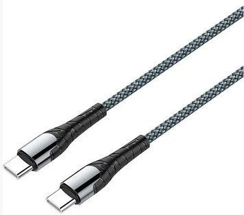 Кабель Colorway Type-C - Type-C (PD Fast Charging) 3.0А (65W) 2м серый (CW-CBPDCC039-GR) CW-CBPDCC039-GR фото