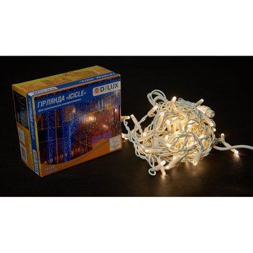 Гірлянда Delux Icicle 75LED 2x0.7m 18 flash теплий білий/білий IP44 EN (90012959) 90012959 фото