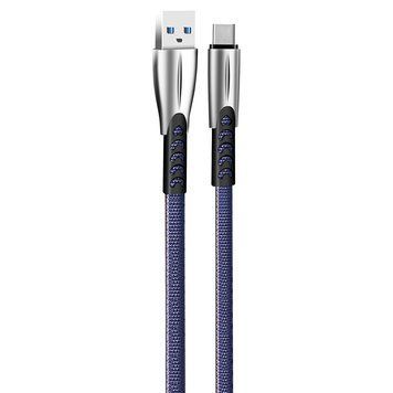 Кабель Colorway USB - Type-C (zinc alloy) 2.4A 1м синий (CW-CBUC012-BL) CW-CBUC012-BL фото