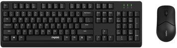 Комплект (клавіатура + мишка) бездротовий Rapoo X1500 Wireless Black X1500 black фото