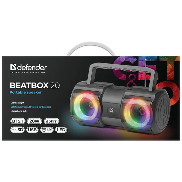 Акустична система Defender Beatbox 20 Black (65420) 65420 фото