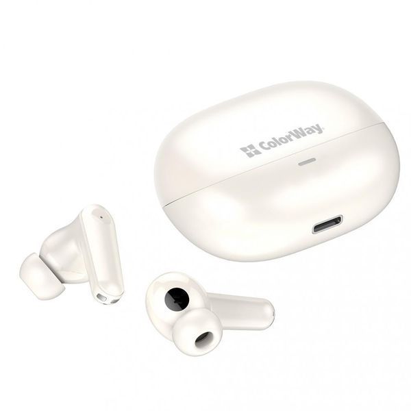 Навушники TWS СolorWay Slim Earbuds Long Life Beige (CW-TWS1BE) CW-TWS1BE фото