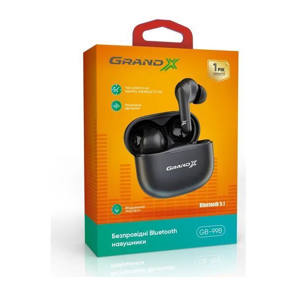 Наушники Grand-X GB-99B Black (GB-99B) GB-99B фото
