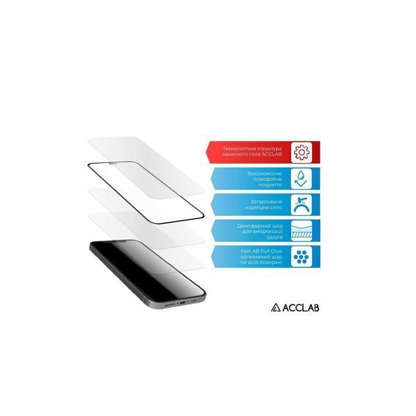 Защитное стекло ACCLAB Full Glue для Samsung A36 Black (1283126608094) 1283126608094 фото