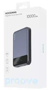 Універсальна батарея Proove Hoodman Magnetic 10000mAh (20W) Gray (PBH120010003)