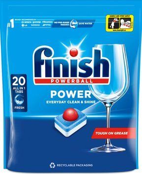 Таблетки для посудомийних машин Finish All in 1 Max, 20 шт 5900627090215 фото