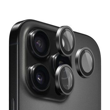 Захисне скло для камери Blueo Metal Frame Lens for iPhone 15 Pro/15 Pro Max/16 Pro/16 Pro Max Black NPB27-15PBLK фото