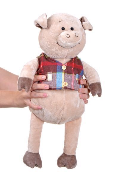 Мягкая игрушка Same Toy Свинка в жилетке (45 см) THT722 фото