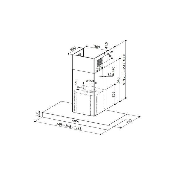 Витяжка кухонна Faber Stilo Comfort Bk Matt A60 (325.0618.791) 325.0618.791 фото