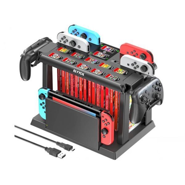Зарядна станція Controller Charger with Game Slots & Holder для Nintendo Switch (KT-K502) KT-K502 фото