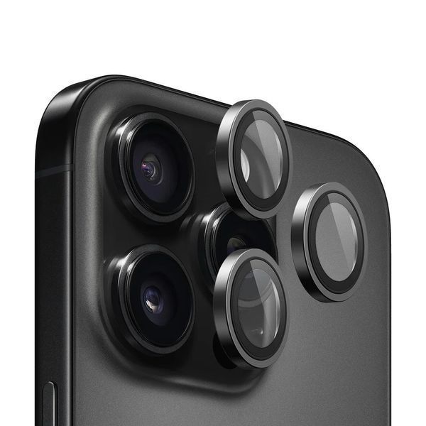 Захисне скло для камери Blueo Metal Frame Lens for iPhone 15 Pro/15 Pro Max/16 Pro/16 Pro Max Black NPB27-15PBLK фото