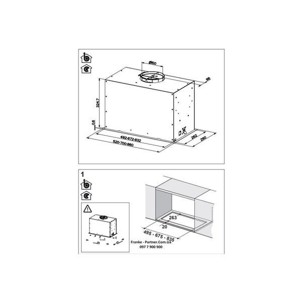 Витяжка Franke Box Flush Evo FBFE BK MATT A70 (305.0665.365) 305.0665.365 фото