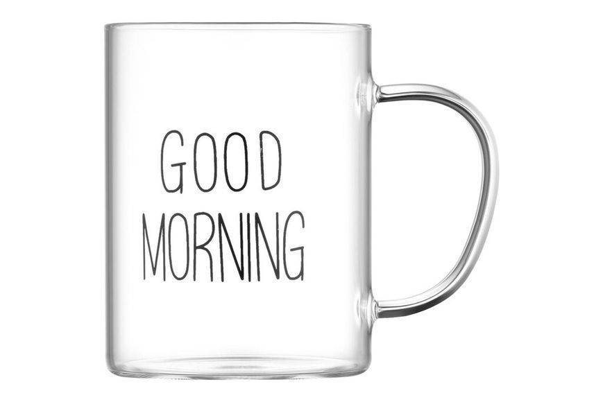 Набір чашок з ручками Ardesto Good Morning , 420мл, 2шт, боросилікатне скло, прозорий AR2642GM фото