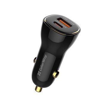 Автомобільний зарядний пристрій ColorWay Power Delivery Port PPS USB (USB-A + USB-C) (60W) Black (CW-CHA046PD-BK) CW-CHA046PD-BK фото