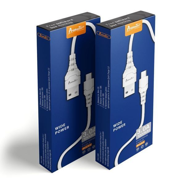 Кабель Avantis A100 Wide Power 3A charging data cable Micro White 5f64adfd-3ffb-11ee-83be-38d54713ceda фото