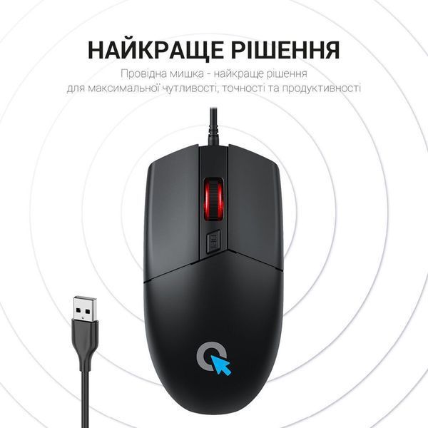 Мышка OfficePro M115 USB Black (M115) M115 фото