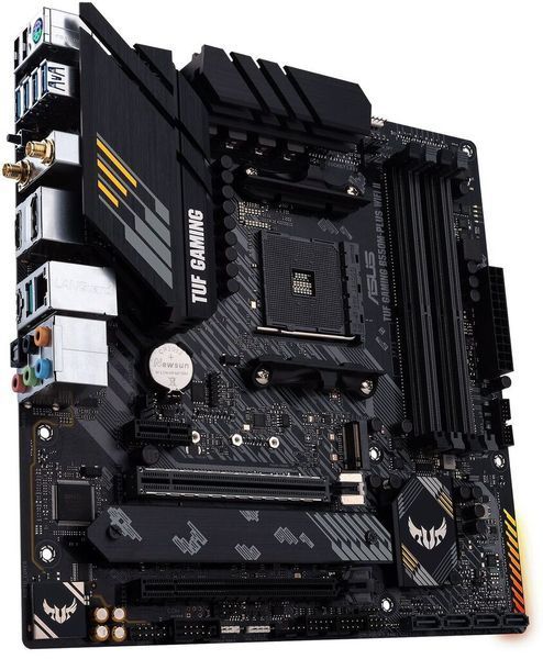 Материнcька плата ASUS TUF GAMING B550M-PLUS WIFI II sAM4 B550 4xDDR4 M.2 HDMI DP Wi-Fi BT mATX 90MB19Y0-M0EAY0 фото