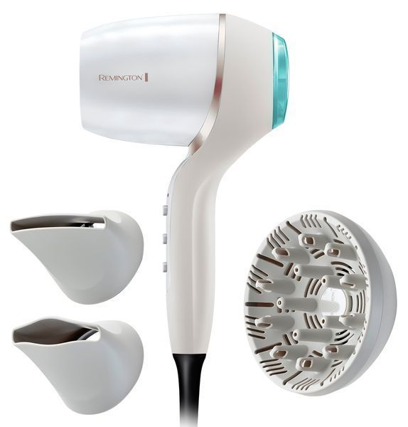 Remington Фен HYDRAluxe PRO, 2200Вт, режимов-3, дифузор, иониз-я, хол. обдув, белый EC9001 фото