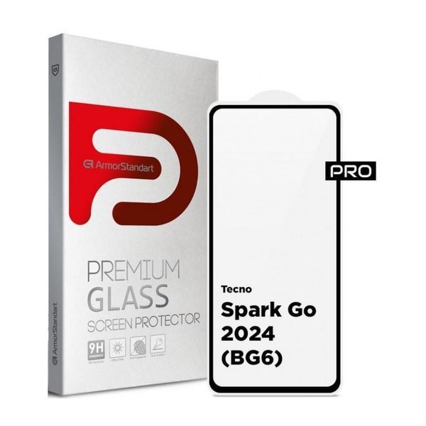 Захисне скло ArmorStandart Pro для Tecno Spark Go 2024 (BG6) Black (ARM73614) ARM73614 фото