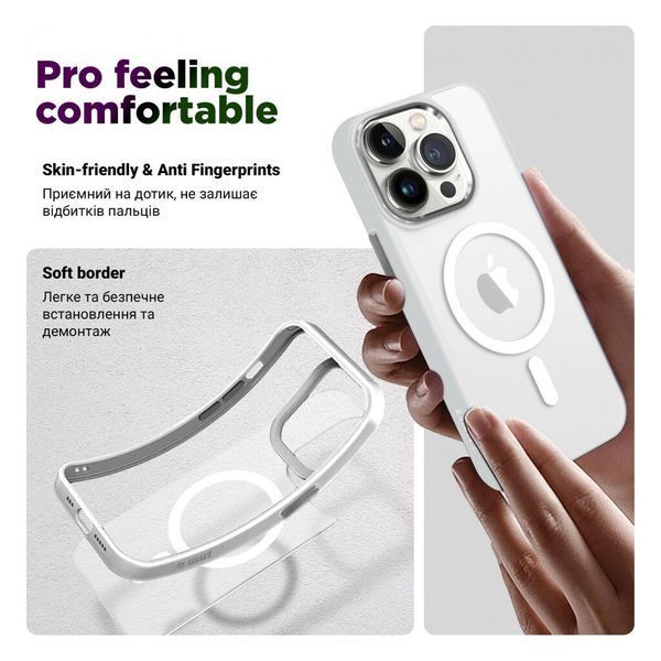 Накладка ArmorStandart Unit MagSafe для Apple iPhone 15 Pro Max Matte Clear Silver (ARM69350) ARM69350 фото