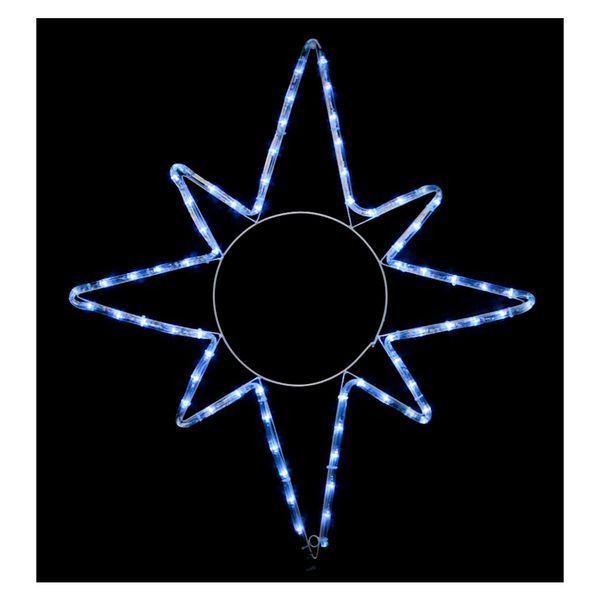 Гірлянда Delux Motif flash Star 65 х 75 см білий IP44 EN (90012985) 90012985 фото