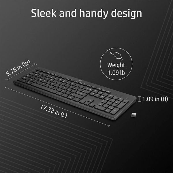 Клавиатура HP 230 Wireless UA Black (3L1E7AA) 3L1E7AA фото