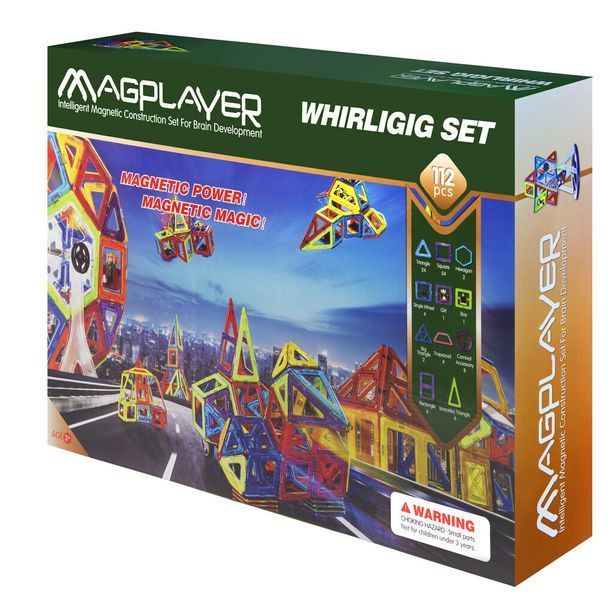 Конструктор магнитный MagPlayer 112 ед. (MPB-112) MPB-112 фото