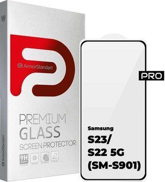Защитное стекло ArmorStandart Pro для Samsung S23/S22 5G (SM-S901) Black (ARM61323) ARM61323 фото
