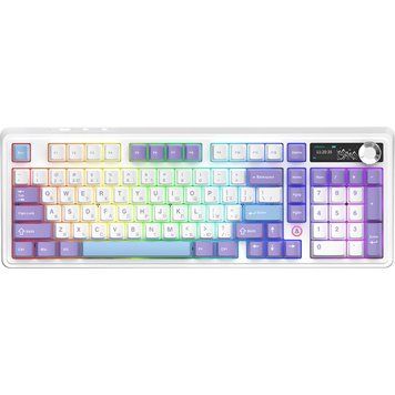 Клавіатура Ajazz AK980 V2 Gift Switch V2 Wireless/Bluetooth/USB UA White/Blue (AK980-V2-G-PWB) AK980-V2-G-PWB фото