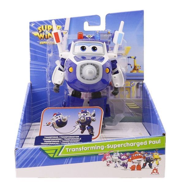 Ігрова фігурка-трансформер Super Wings Transforming-Supercharged Пол (Paul) EU740303 фото