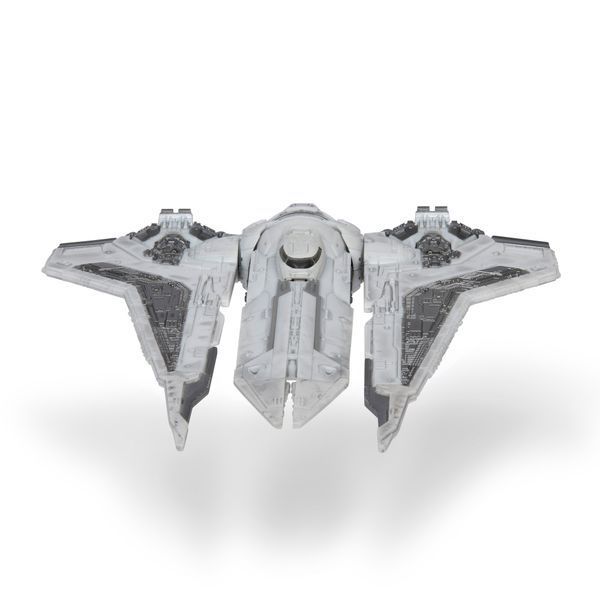 Star Wars Игровая коллекционная фигурка Medium Vehicle Транспорт и фигурка Kom'rk-Class Mandalorian Starfighter 12.5см SWJ0019 фото
