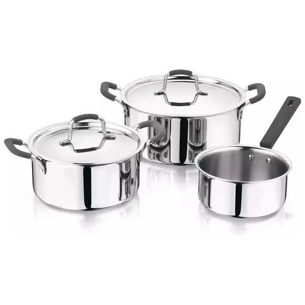 Набір посуду MasterPro Foodies collection 2 каструлі та ківш 16/20/24 см (BGEU-5539) BGEU-5539 фото