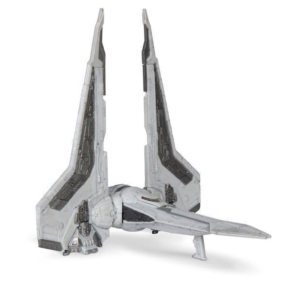Star Wars Игровая коллекционная фигурка Medium Vehicle Транспорт и фигурка Kom'rk-Class Mandalorian Starfighter 12.5см SWJ0019 фото